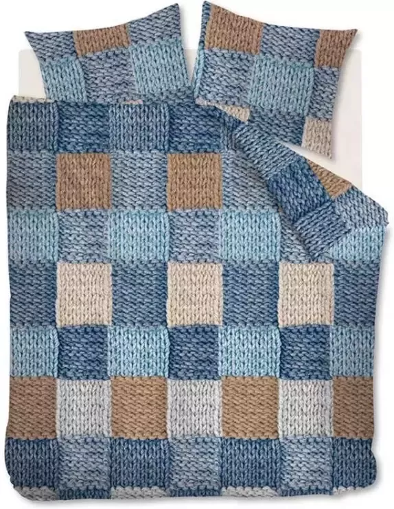 Ariadne at Home dekbedovertrek Wool Shades blauw 240x200 220 cm Leen Bakker