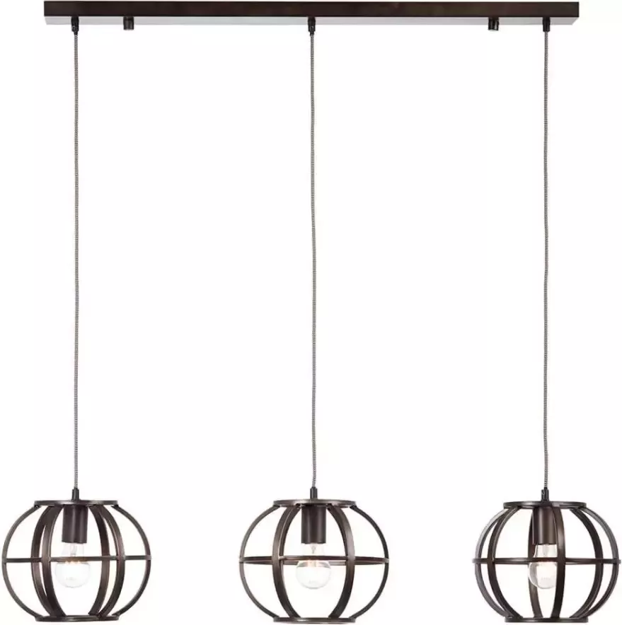Brilliant hanglamp Basia 3 lichts zwart Leen Bakker - Foto 1