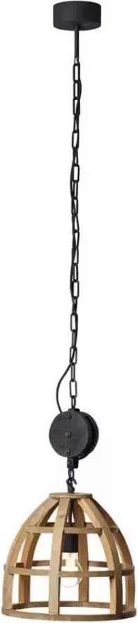 Brilliant hanglamp Matrix hout Ø34x143 cm Leen Bakker