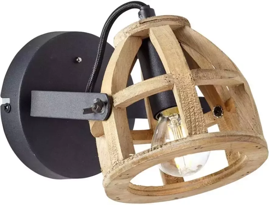 Brilliant wandlamp Matrix hout E14 Leen Bakker