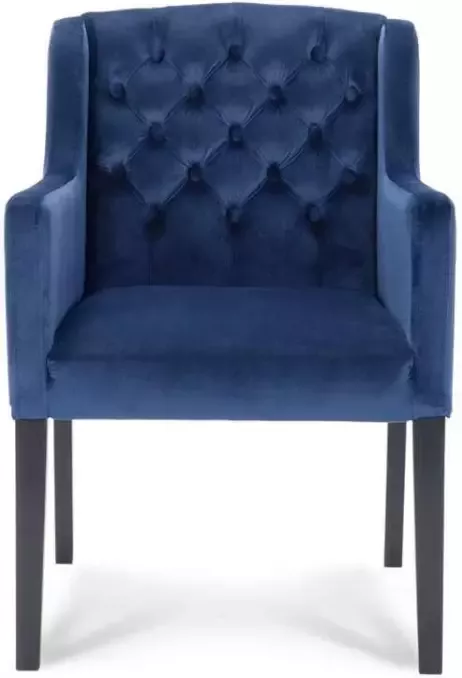 Cadac Eetkamerstoel Rosetti velvet blauw Leen Bakker