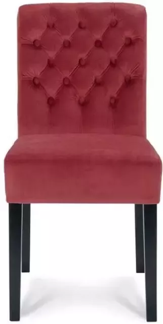 Cadac Eetkamerstoel Rosetti velvet rood (2 stuks) Leen Bakker