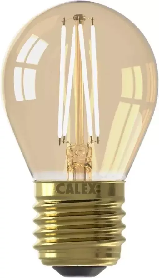 Trendhopper Calex LED volglas Filament Kogellamp 220-240V 3 5W 250lm E27 P45 Goud 2100K CRI80 Dimbaar