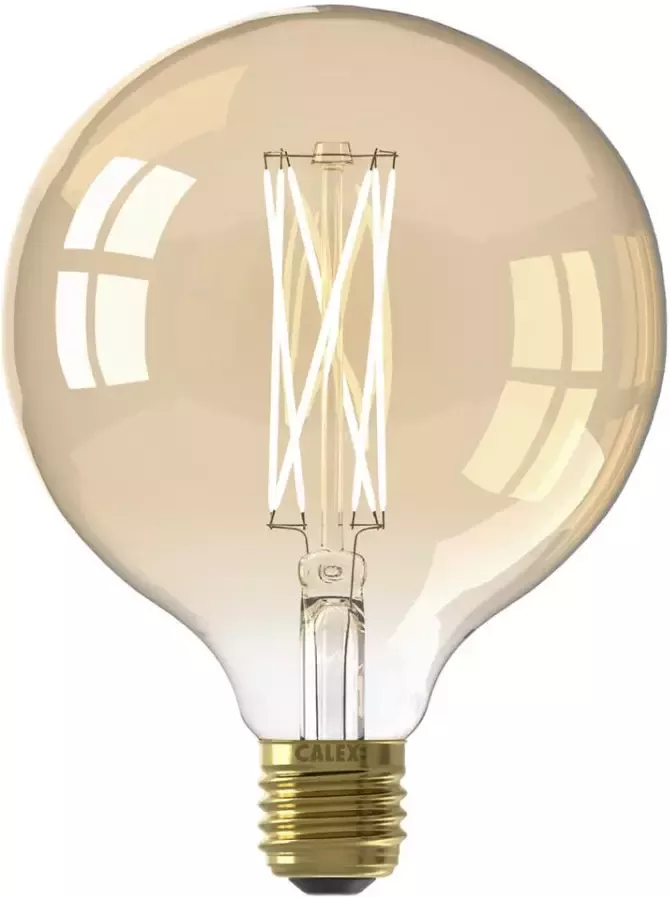 Trendhopper Calex LED volglas LangFilament Globelamp 220-240V 4.5W 470lm E27 G125 Goud 2100K Dimbaar - Foto 1