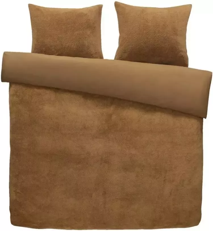 Comfort Dekbedovertrek Teddy caramel 240x200 220 cm Leen Bakker