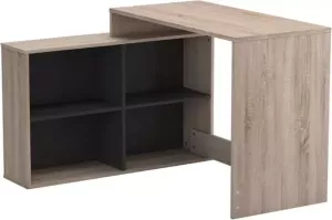 Demeyere bureau Corner donker eikenkleur 76 7x111 9x100 7 cm Leen Bakker