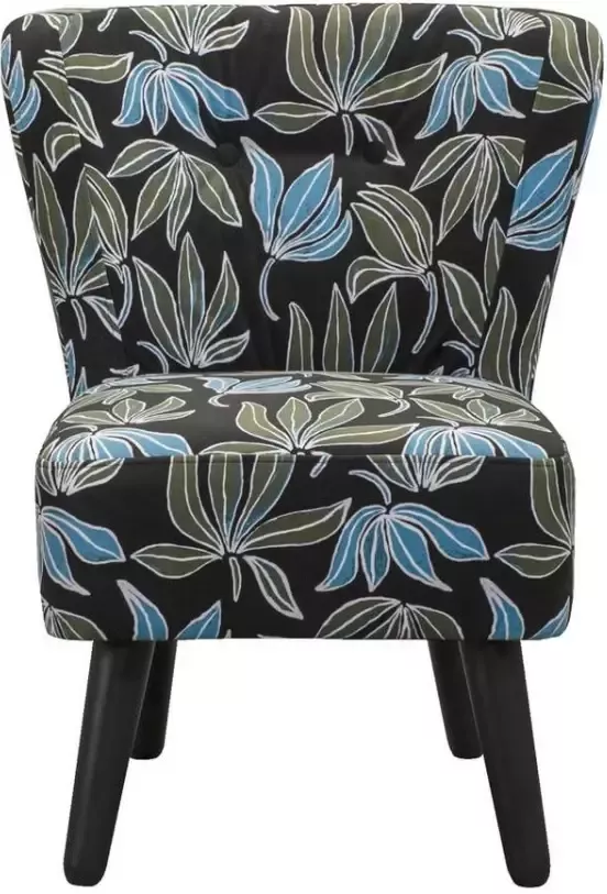 Disney LEEN x Mariska fauteuil Halmstad stof Leaves groen blauw Leen Bakker - Foto 1