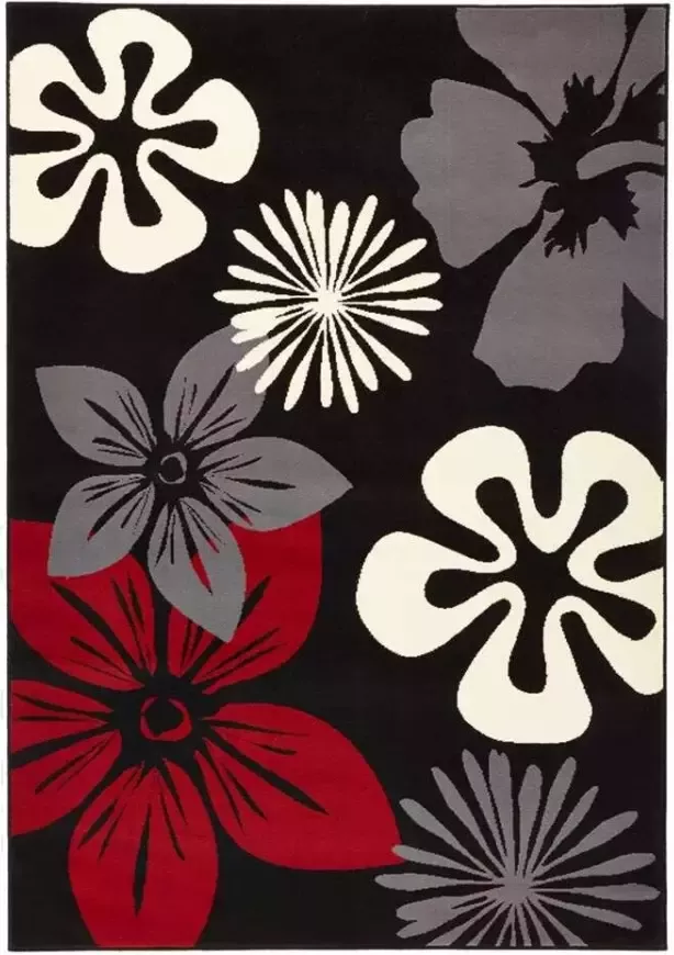 Dutch Decor Hanse Home vloerkleed Flora zwart rood 200x290 cm Leen Bakker - Foto 2