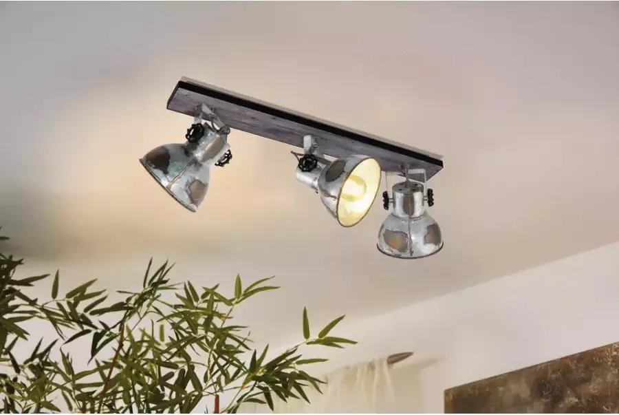 EGLO  Barnstaple - wandlamp - 3-lichts - E27 - bruin-patina zwart oud-zink-look - Foto 2