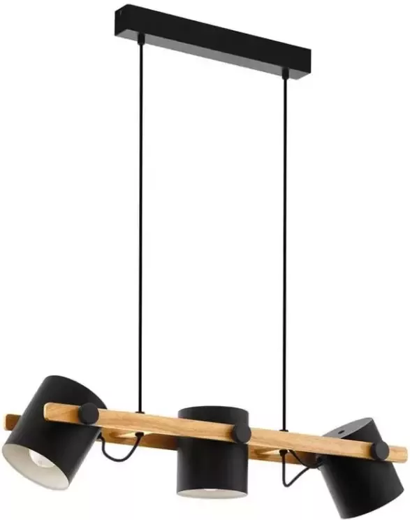 EGLO hanglamp 3-lichts Hornwood zwart goud Leen Bakker