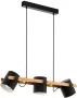 EGLO  Hornwood Hanglamp - E27 - 78 cm - Zwart Crème Bruin - Thumbnail 2
