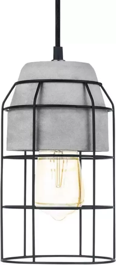 EGLO hanglamp Consett zwart beton Ø14 cm Leen Bakker