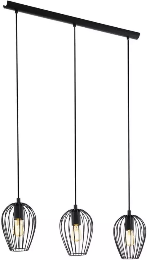 EGLO Hanglamp NEWTOWN Hanglamp staal E27 IP20 vintage eetkamerlamp lamp - Foto 3