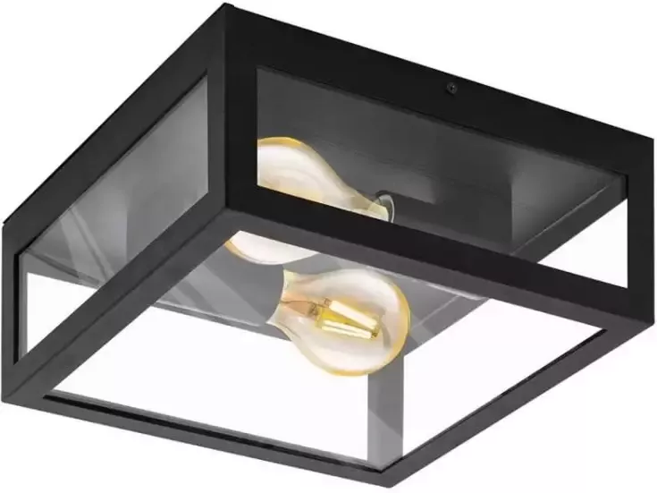 EGLO  Amezola Plafond- en Wandlamp - E27 - 29 cm - Zwart - Foto 2