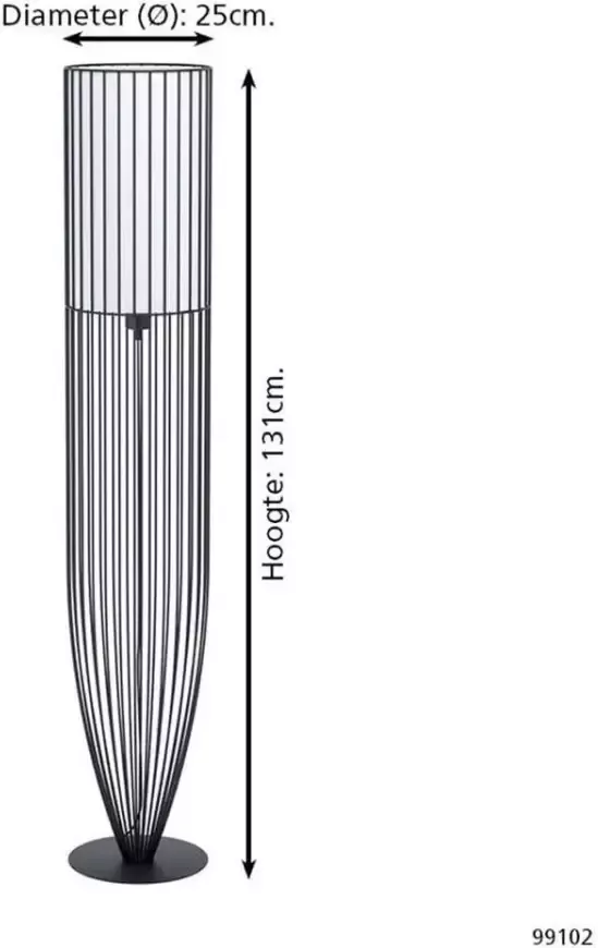 EGLO vloerlamp Nosito zwart wit Leen Bakker