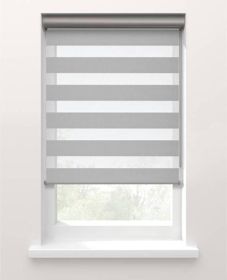 Fenstr duo rolgordijn Planos lichtdoorlatend grijs (20065) Leen Bakker