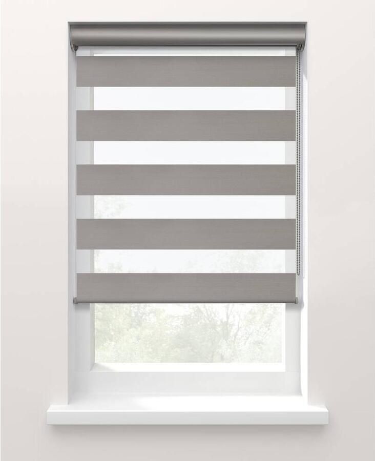 Fenstr Duo rolgordijn Nice lichtdoorlatend 20091 grijs Leen Bakker