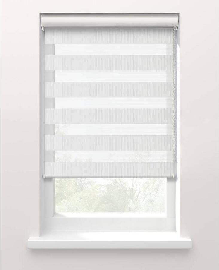 Fenstr Duo rolgordijn Planos lichtdoorlatend wit (10030) Leen Bakker