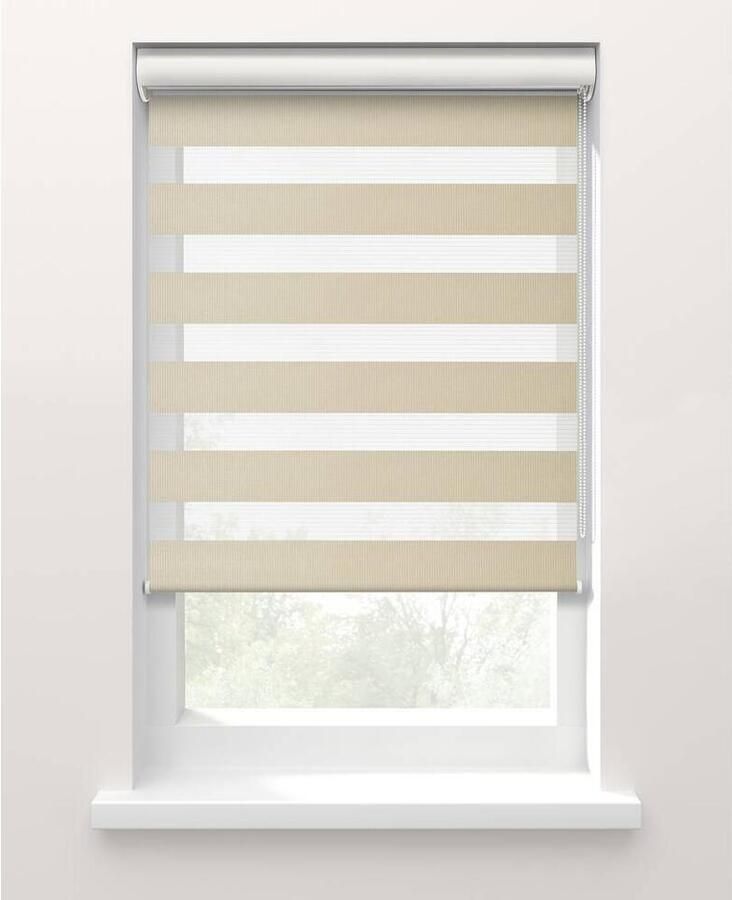 Fenstr Duo rolgordijn Planos lichtdoorlatend zand (25022) Leen Bakker