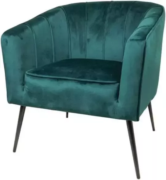 HSM Collection fauteuil Chester velvet donkergroen Leen Bakker - Foto 1