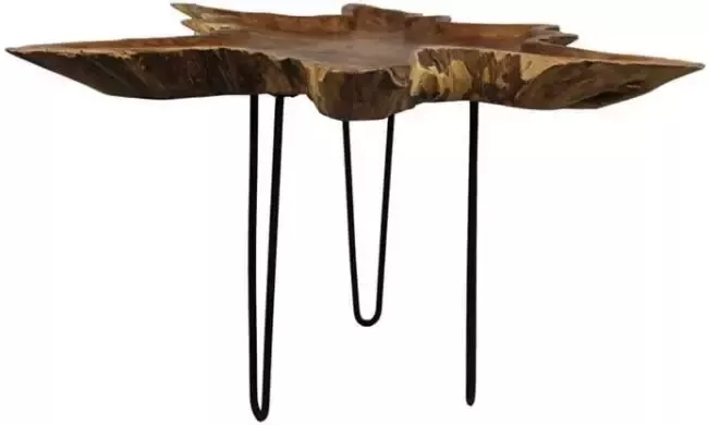 HSM Collection salontafel Orion naturel zwart 57x70-80 cm Leen Bakker