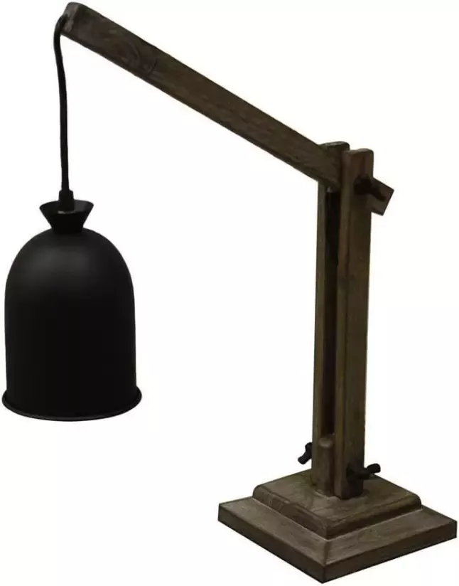 HSM Collection tafellamp oud grijs zwart -42x17x53 cm Leen Bakker