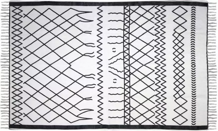 HSM Collection vloerkleed Borris zwart wit 230x160 cm Leen Bakker