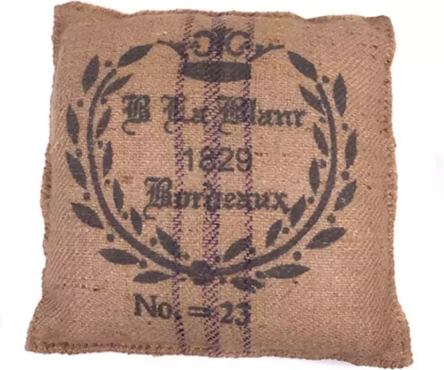 In The Mood sierkussen Vintage 1829 jute 45x45 cm Leen Bakker