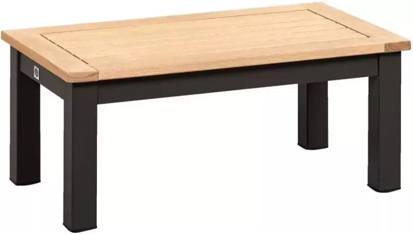 Leen Bakker Bijzettafel Ardeche naturel zwart 72x40x30 cm