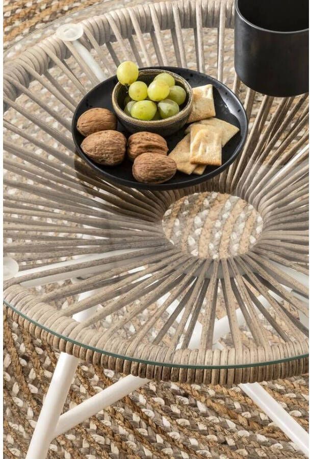 Le Sud Bijzettafel Grand naturel wicker Ø50 cm Leen Bakker