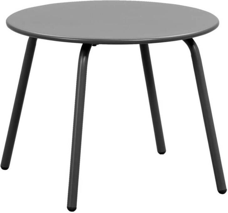 Leen Bakker Bijzettafel Montreal antraciet metaal Ø50 cm
