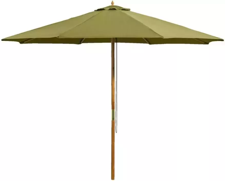 Le Sud houtstok parasol Tropical groen Ø300 cm Leen Bakker