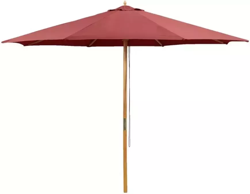 Le Sud houtstok parasol Tropical rood Ø300 cm Leen Bakker - Foto 1