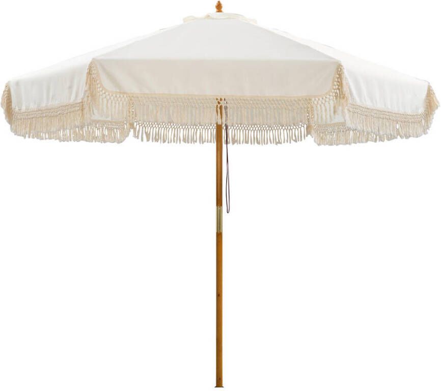 Le Sud Houtstok parasol Normandië ecru Ø250 cm Leen Bakker