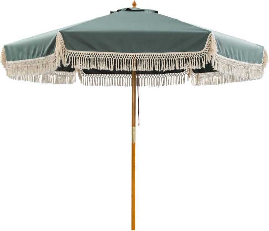 Le Sud Houtstok parasol Normandië petrol Ø250 cm Leen Bakker