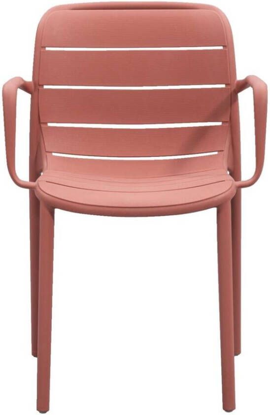 Leen Bakker Stapelstoel Nice kunststof terracotta