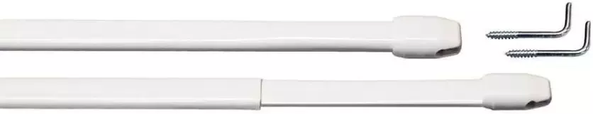 Leen Bakker 2 Vitragestangen 100-150 cm wit 1070011
