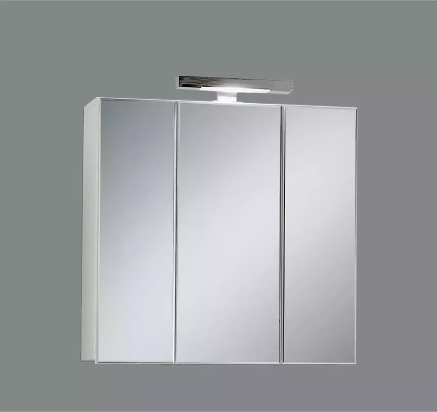 Leen Bakker Badkamer spiegelkast Zamora wit 69x70x19 cm