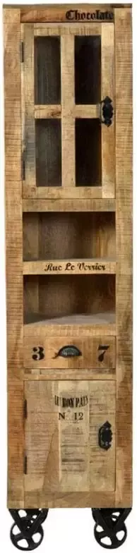 SIT Vitrinekast Rustiek 2-deurs in factory-design hoogte 190 cm shabby chic vintage - Foto 5