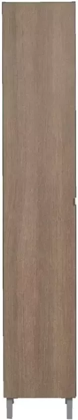Leen Bakker Badkamerkast Milaan 1-deurs grijs donker eiken 182x32x33 cm