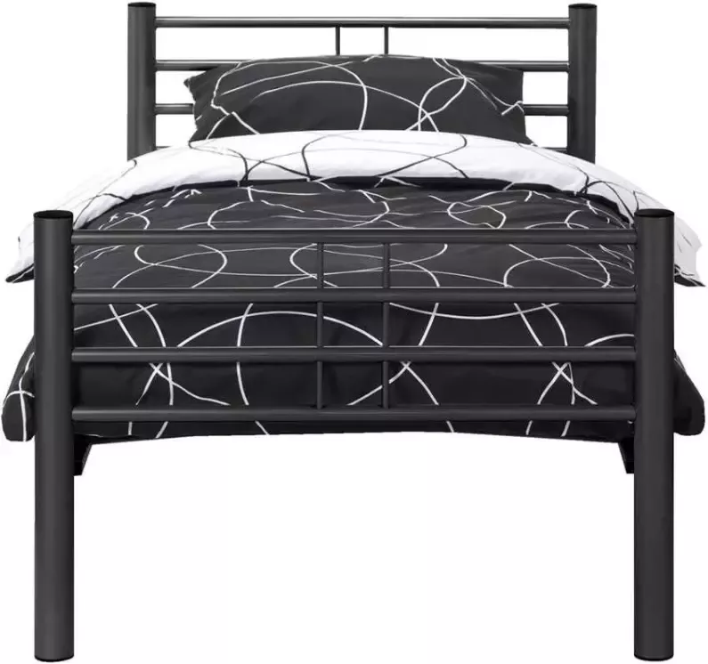 Leen Bakker Bed Nick metaal antraciet 90x200 cm - Foto 1