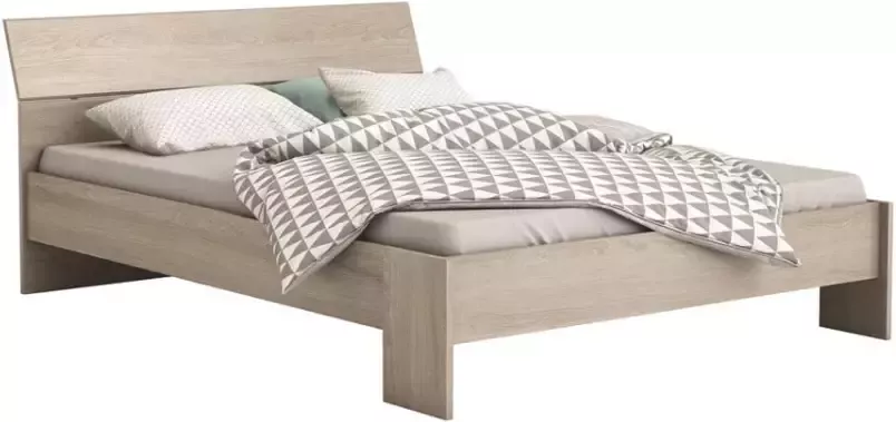 Anders PRICY Bed 140x190 200cm Decor Chene Shannon B 145 x D 205 x H 79 cm