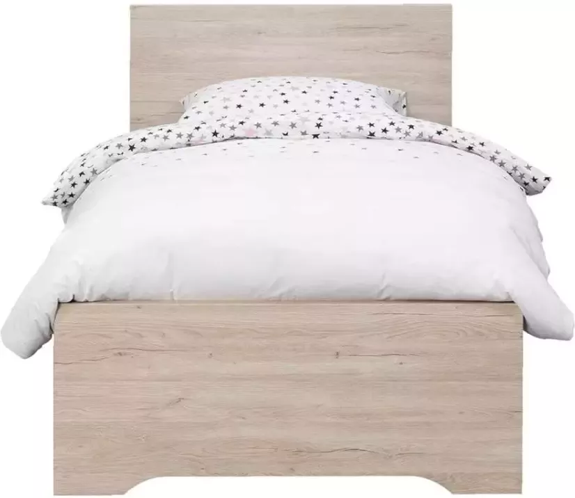 Leen Bakker Bed Tempo eikenkleur 90x200 cm