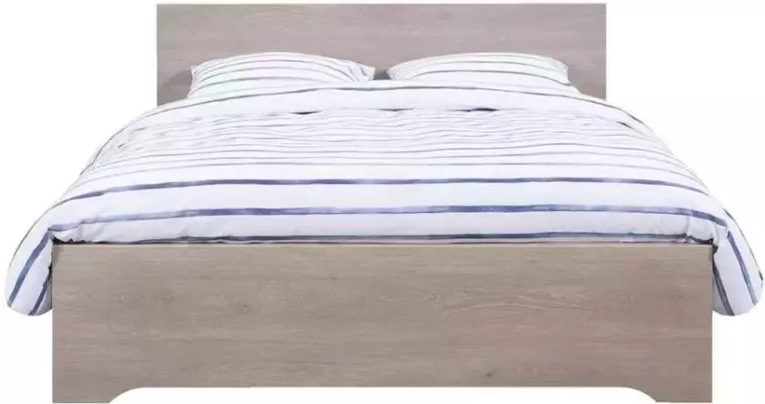 Leen Bakker Bed Tempo grijs eikenkleur 180x200 cm