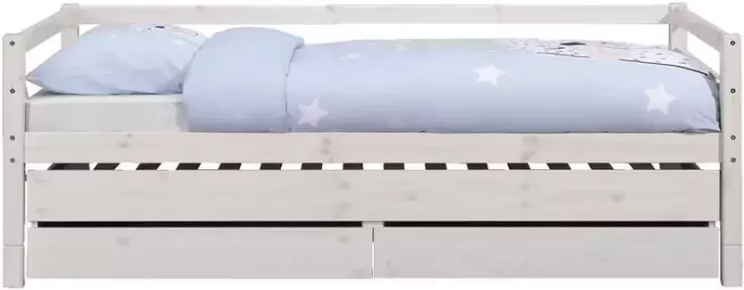 Leen Bakker Bed Ties met bedverhoger whitewash 90x200 cm - Foto 1