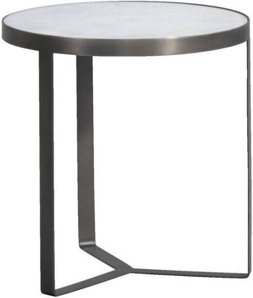 Leen Bakker Bijzettafel Bora marmer wit Ø35 cm