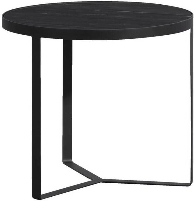 Leen Bakker Bijzettafel Bora marmer zwart Ø45 cm - Foto 1