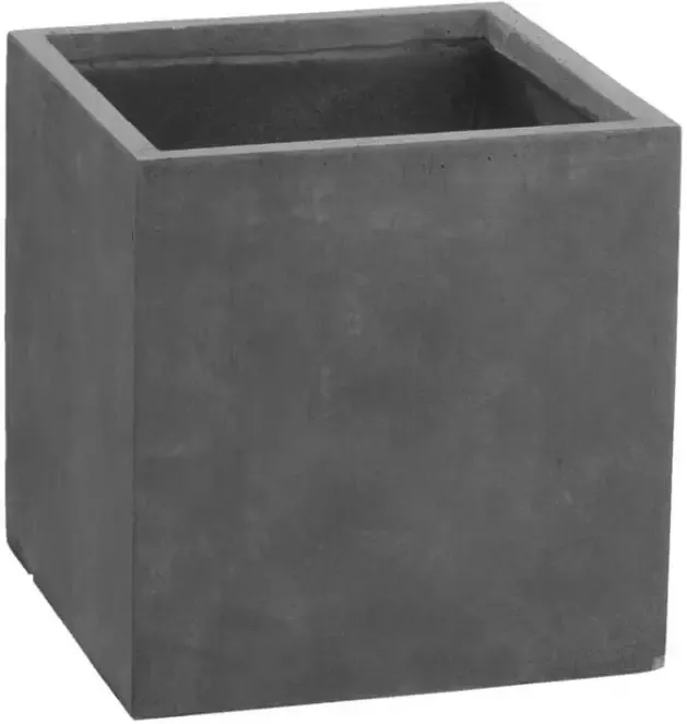 Leen Bakker Bloempot vierkant Clay zwart 25x25x25 cm - Foto 1