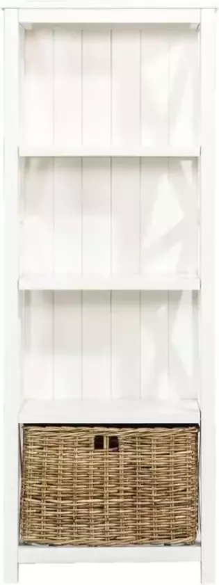Leen Bakker Boekenkast Valerie off-white 160x60x35 cm