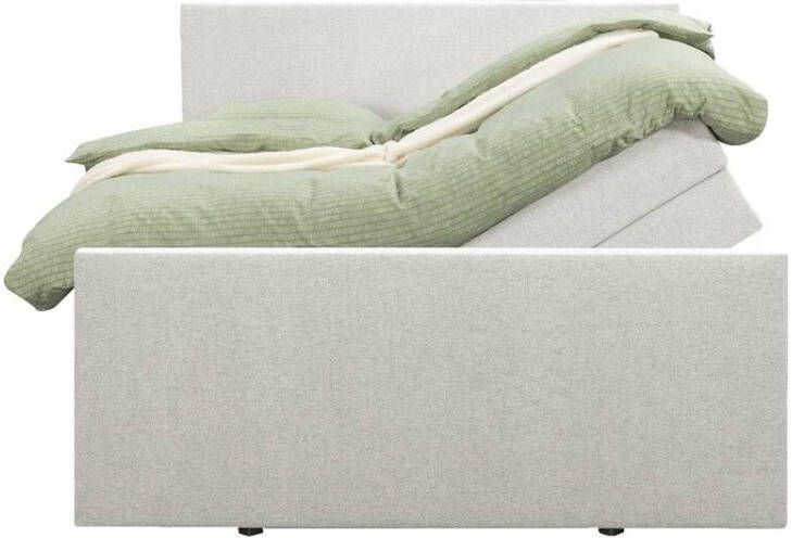 Www.deluxwonen.nl MANCHESTRO BOXSPRING BED 160x200 met OPBERGRUIMTE GRIJS VELVET DELUXWONEN - Foto 2